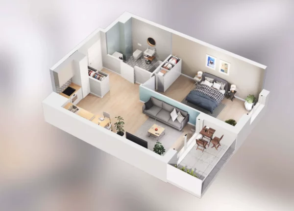 1 bedroom apartment 46 m² Poznan, Poland