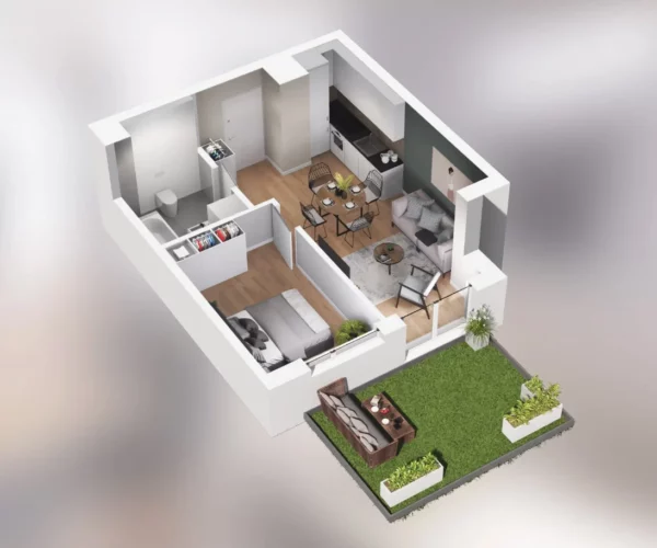 1 bedroom apartment 37 m² Poznan, Poland