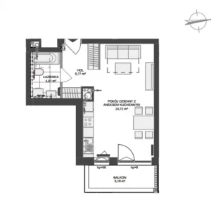 1 room apartment 35 m² Gdansk, Poland