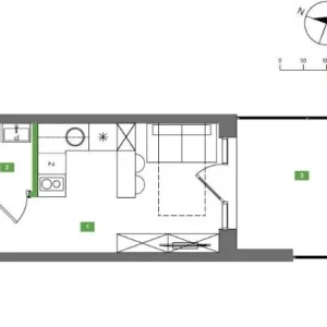 1 bedroom apartment 16 m² Gdansk, Poland