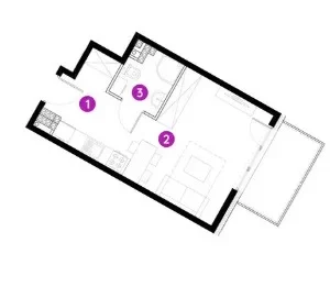1 room apartment 26 m² Gdansk, Poland