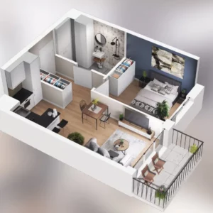 1 bedroom apartment 36 m² Poznan, Poland