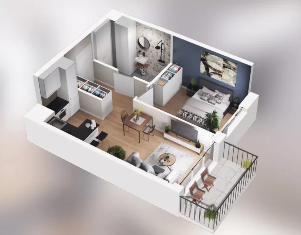 1 bedroom apartment 36 m² Poznan, Poland