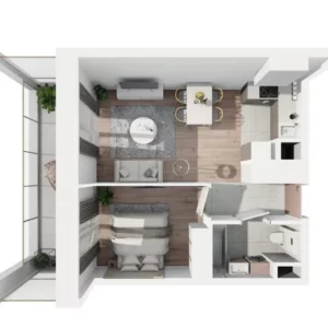 1 bedroom apartment 37 m² Warsaw, Poland