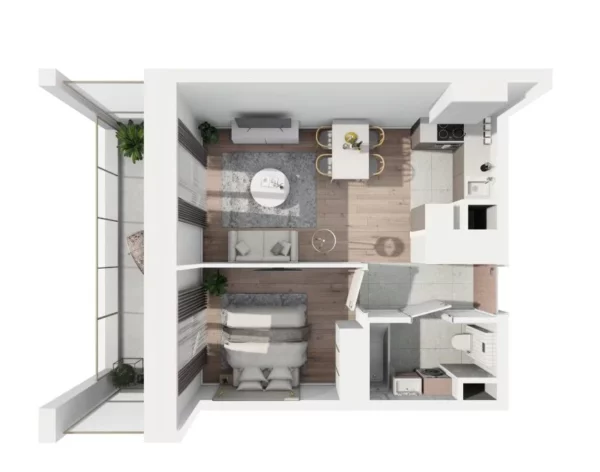 1 bedroom apartment 37 m² Warsaw, Poland
