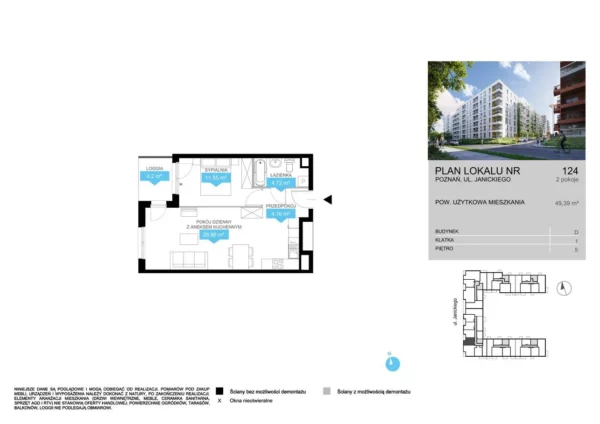 1 bedroom apartment 49 m² Poznan, Poland - obrazek 7