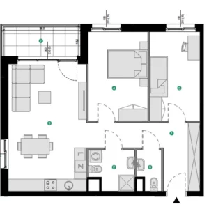 2 bedroom apartment 68 m² Gdansk, Poland